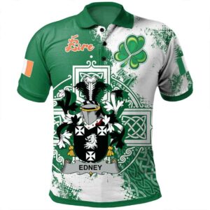 Ireland Clothing - Edney Irish Family Crest Polo Shirt - Irish Celtic Cross A7