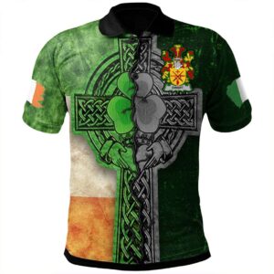 Ireland Clothing - Ewart Irish Family Crest Polo Shirt - Irish Claddagh Cross A7