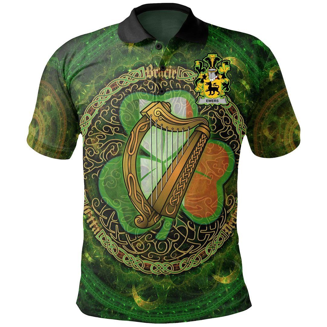 Ireland Clothing - Ewing Irish Family Crest Polo Shirt - Celtic Tree A7 Ireland Clothing - Ewing Irish Family Crest Polo Shirt - Celtic Tree A7