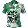 Ireland Clothing - Finglas Irish Family Crest Polo Shirt - Irish Celtic Cross A7