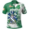 Ireland Clothing - Fortescue Irish Family Crest Polo Shirt - Irish Celtic Cross A7