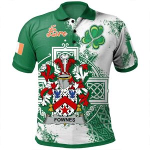 Ireland Clothing - Fownes Irish Family Crest Polo Shirt - Irish Celtic Cross A7