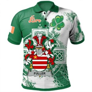 Ireland Clothing - Fuller Irish Family Crest Polo Shirt - Irish Celtic Cross A7