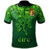 Ireland Clothing - George Irish Family Crest Polo Shirt - Irish Shamrock Triangle A7