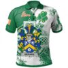 Ireland Clothing - Gervais Irish Family Crest Polo Shirt - Irish Celtic Cross A7