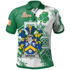 Ireland Clothing - Gervais Irish Family Crest Polo Shirt - Irish Celtic Cross A7