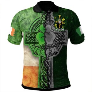 Ireland Clothing - Gillman Irish Family Crest Polo Shirt - Irish Claddagh Cross A7