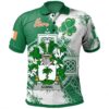 Ireland Clothing - Going Irish Family Crest Polo Shirt - Irish Celtic Cross A7