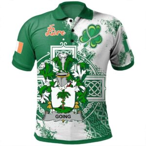 Ireland Clothing - Going Irish Family Crest Polo Shirt - Irish Celtic Cross A7