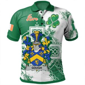 Ireland Clothing - Gough Irish Family Crest Polo Shirt - Irish Celtic Cross A7