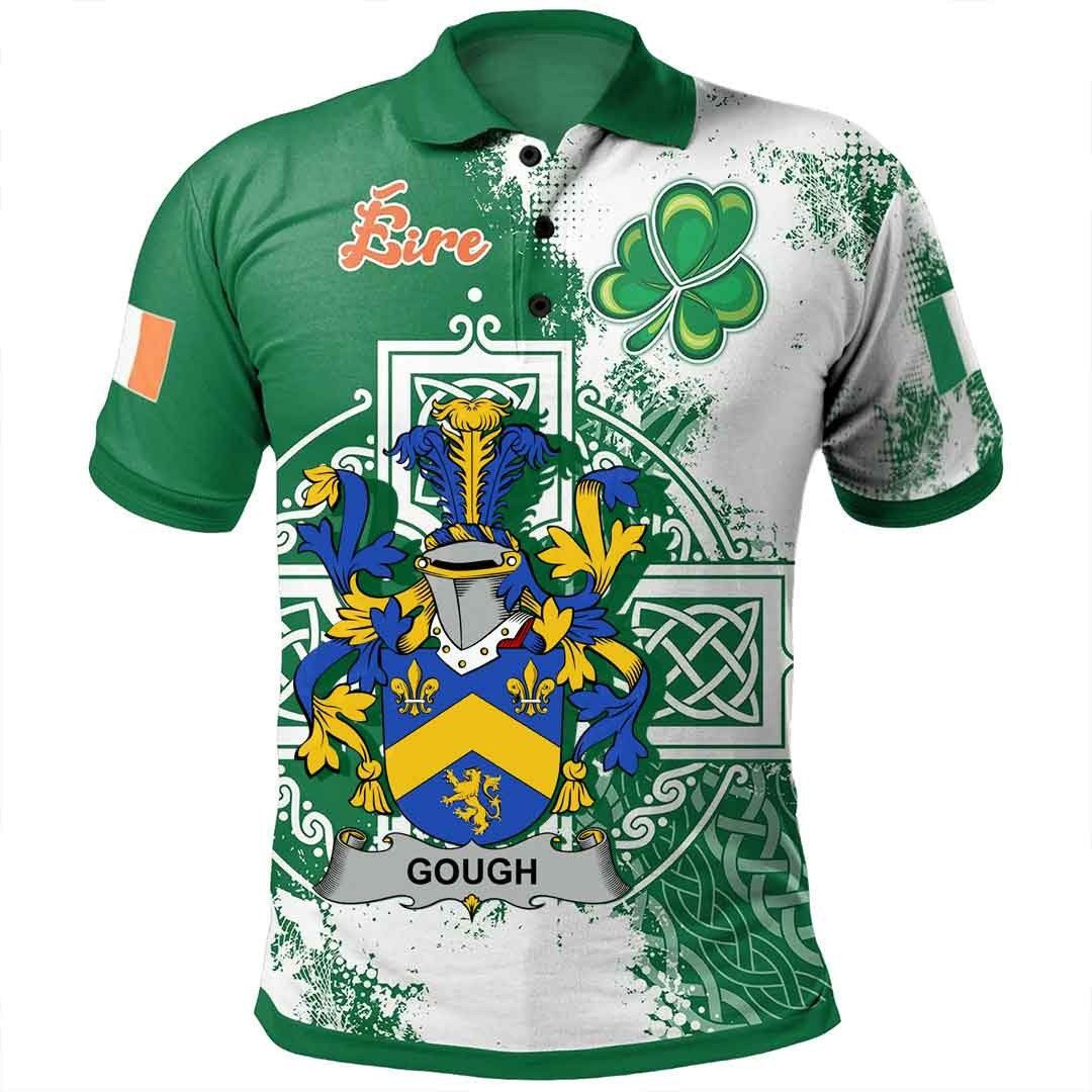 Ireland Clothing - Gough Irish Family Crest Polo Shirt - Irish Celtic Cross A7 Ireland Clothing - Gough Irish Family Crest Polo Shirt - Irish Celtic Cross A7