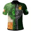 Ireland Clothing - Haltridge Irish Family Crest Polo Shirt - Irish Claddagh Cross A7