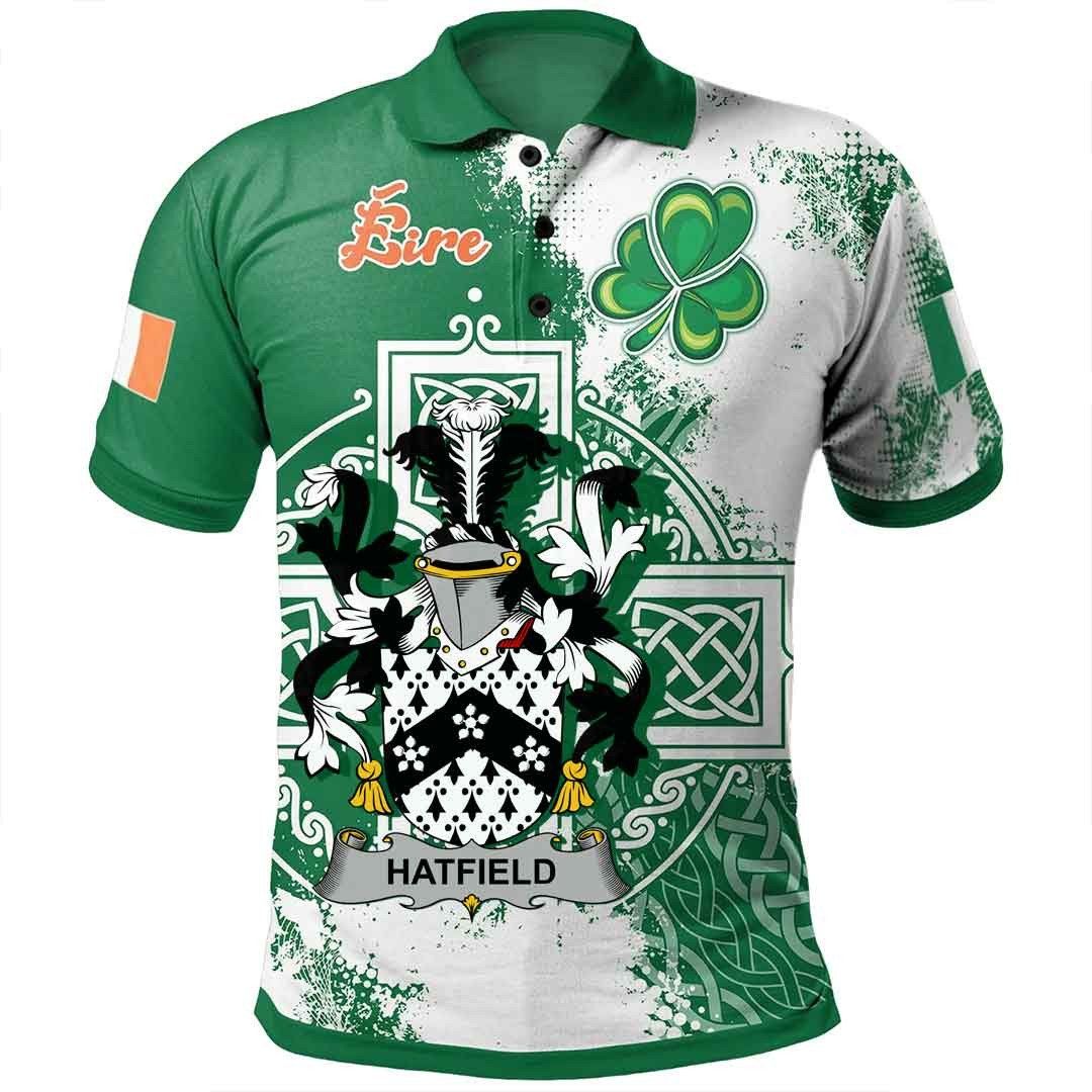 Ireland Clothing - Hatfield Irish Family Crest Polo Shirt - Irish Celtic Cross A7 Ireland Clothing - Hatfield Irish Family Crest Polo Shirt - Irish Celtic Cross A7