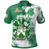 Ireland Clothing - HawkinsIII Irish Family Crest Polo Shirt - Irish Celtic Cross A7