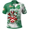 Ireland Clothing - Hewitt Irish Family Crest Polo Shirt - Irish Celtic Cross A7
