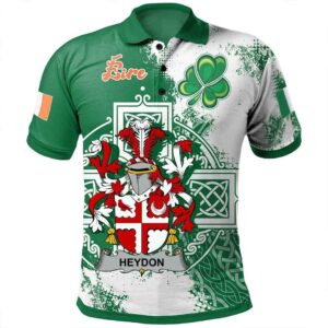 Ireland Clothing - Heydon Irish Family Crest Polo Shirt - Irish Celtic Cross A7