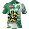 Ireland Clothing - Hodson Irish Family Crest Polo Shirt - Irish Celtic Cross A7