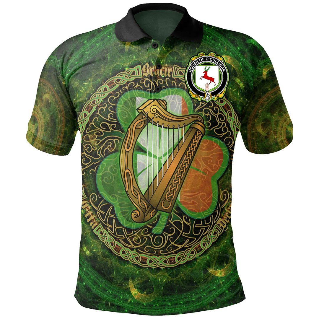 Ireland Clothing - House of O'CULLINAN Irish Family Crest Polo Shirt - Celtic Tree A7 Ireland Clothing - House of O'CULLINAN Irish Family Crest Polo Shirt - Celtic Tree A7