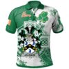 Ireland Clothing - Jackson Irish Family Crest Polo Shirt - Irish Celtic Cross A7