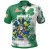 Ireland Clothing - James Irish Family Crest Polo Shirt - Irish Celtic Cross A7