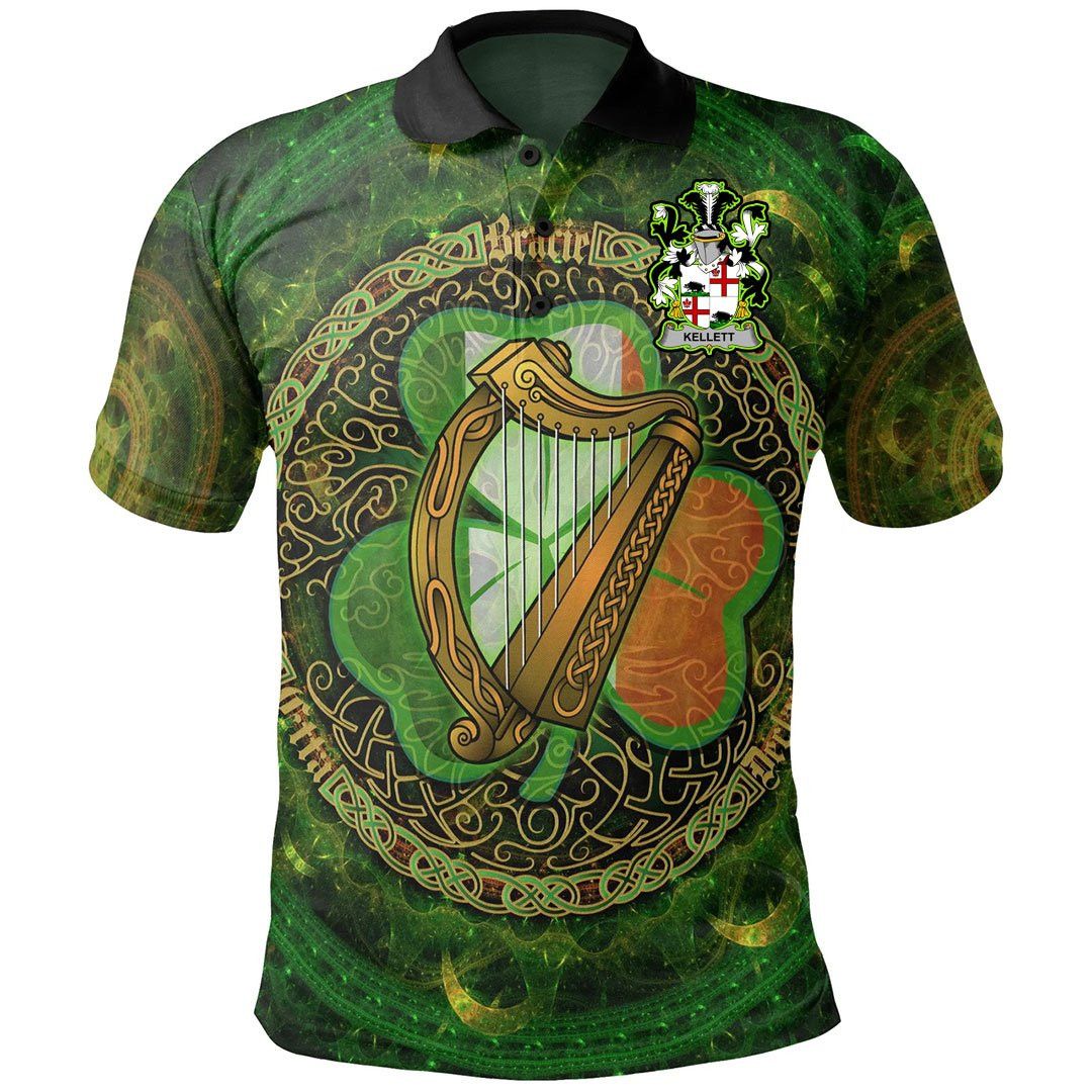 Ireland Clothing - Kellett Irish Family Crest Polo Shirt - Celtic Tree A7 Ireland Clothing - Kellett Irish Family Crest Polo Shirt - Celtic Tree A7