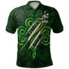 Ireland Clothing - Kent Irish Family Crest Polo Shirt - Irish Shamrock Scratch A7