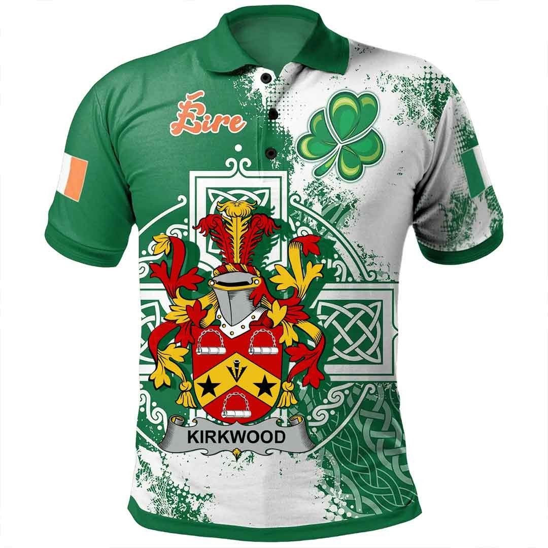 Ireland Clothing - Kirkwood Irish Family Crest Polo Shirt - Irish Celtic Cross A7 Ireland Clothing - Kirkwood Irish Family Crest Polo Shirt - Irish Celtic Cross A7