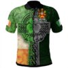 Ireland Clothing - Knight Irish Family Crest Polo Shirt - Irish Claddagh Cross A7
