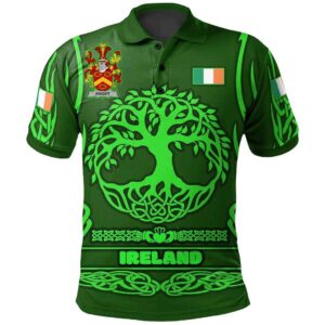Ireland Clothing - Knight Irish Family Crest Polo Shirt - Symbol of Celtic A7