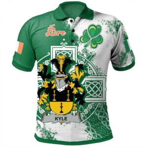 Ireland Clothing - Kyle Irish Family Crest Polo Shirt - Irish Celtic Cross A7