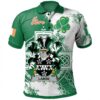 Ireland Clothing - Lambe Irish Family Crest Polo Shirt - Irish Celtic Cross A7