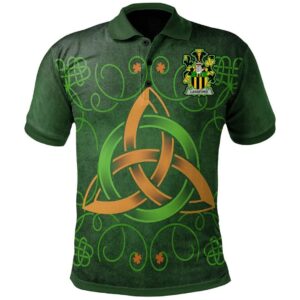 Ireland Clothing - Langford Irish Family Crest Polo Shirt - Celtic Triquetra Knot A7