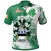 Ireland Clothing - Langley Irish Family Crest Polo Shirt - Irish Celtic Cross A7