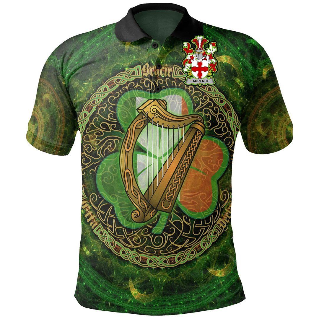 Ireland Clothing - Laurence Irish Family Crest Polo Shirt - Celtic Tree A7 Ireland Clothing - Laurence Irish Family Crest Polo Shirt - Celtic Tree A7