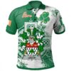 Ireland Clothing - Leech Irish Family Crest Polo Shirt - Irish Celtic Cross A7