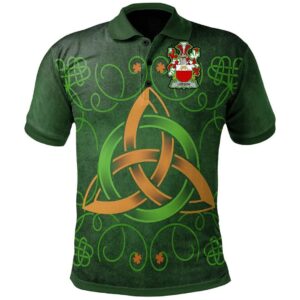 Ireland Clothing - Leeson Irish Family Crest Polo Shirt - Celtic Triquetra Knot A7