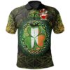 Ireland Clothing - Leeson Irish Family Crest Polo Shirt - Irish Shamrock Triangle A7