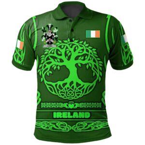 Ireland Clothing - Lewis Irish Family Crest Polo Shirt - Symbol of Celtic A7