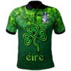 Ireland Clothing - Linaker Irish Family Crest Polo Shirt - Irish Shamrock Triangle A7