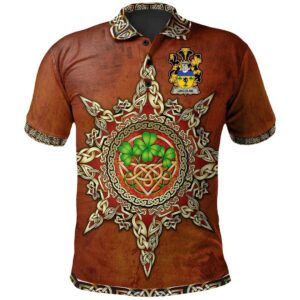 Ireland Clothing - Lincolne Irish Family Crest Polo Shirt - Celtic Tree A7