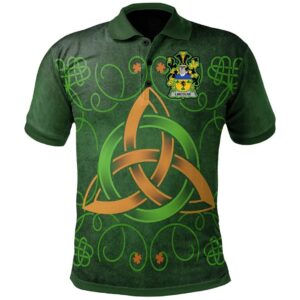 Ireland Clothing - Lincolne Irish Family Crest Polo Shirt - Celtic Triquetra Knot A7