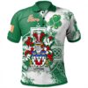 Ireland Clothing - Litton Irish Family Crest Polo Shirt - Irish Celtic Cross A7