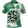 Ireland Clothing - Loftus Irish Family Crest Polo Shirt - Irish Celtic Cross A7