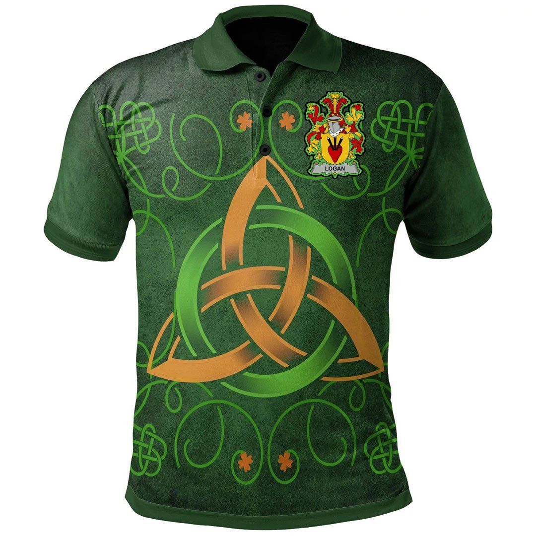 Ireland Clothing - Logan Irish Family Crest Polo Shirt - Celtic Triquetra Knot A7 Ireland Clothing - Logan Irish Family Crest Polo Shirt - Celtic Triquetra Knot A7