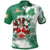 Ireland Clothing - Longfield Irish Family Crest Polo Shirt - Irish Celtic Cross A7