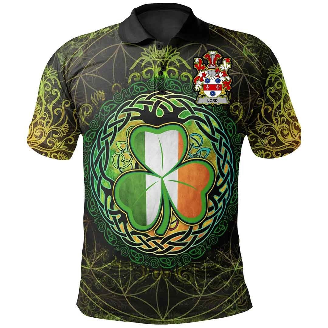 Ireland Clothing - Lord Irish Family Crest Polo Shirt - Irish Shamrock Triangle A7 Ireland Clothing - Lord Irish Family Crest Polo Shirt - Irish Shamrock Triangle A7
