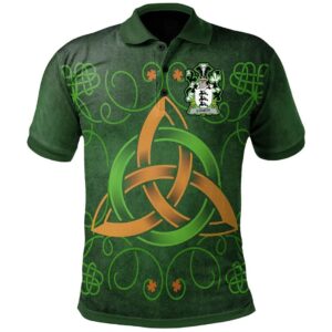 Ireland Clothing - Lovett Irish Family Crest Polo Shirt - Celtic Triquetra Knot A7