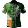 Ireland Clothing - Lovett Irish Family Crest Polo Shirt - Irish Claddagh Cross A7
