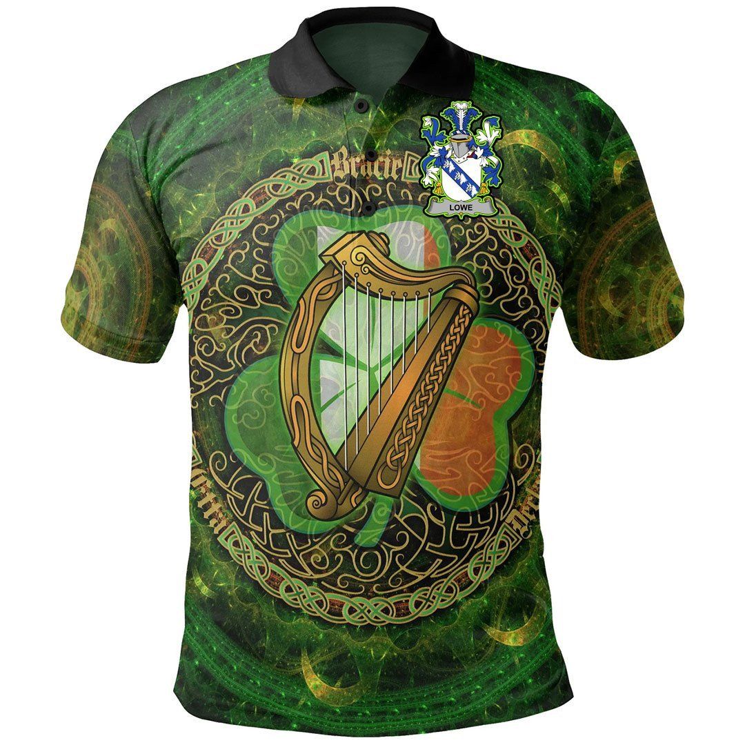 Ireland Clothing - Lowe Irish Family Crest Polo Shirt - Celtic Tree A7 Ireland Clothing - Lowe Irish Family Crest Polo Shirt - Celtic Tree A7