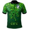 Ireland Clothing - Lowe Irish Family Crest Polo Shirt - Irish Shamrock Triangle A7